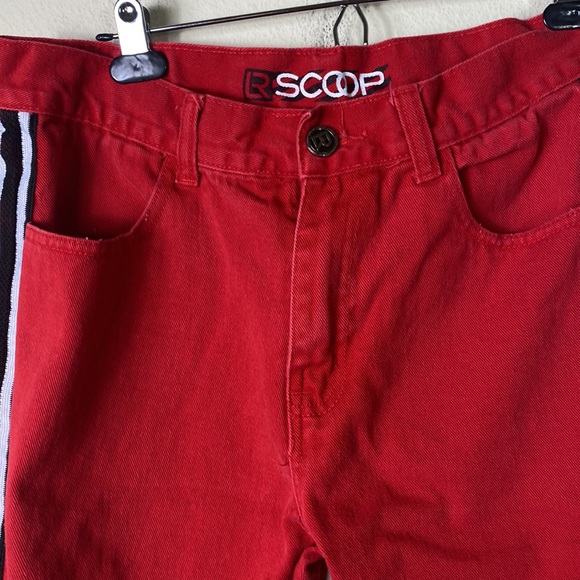 Vintage 90th Scoop Red Distressed Jeans, Size 34x30 - Picture 4 of 5